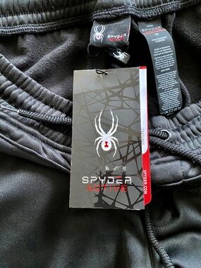 Spyder Men's Black Sweats. 2X. Poly. New, with Tags.
